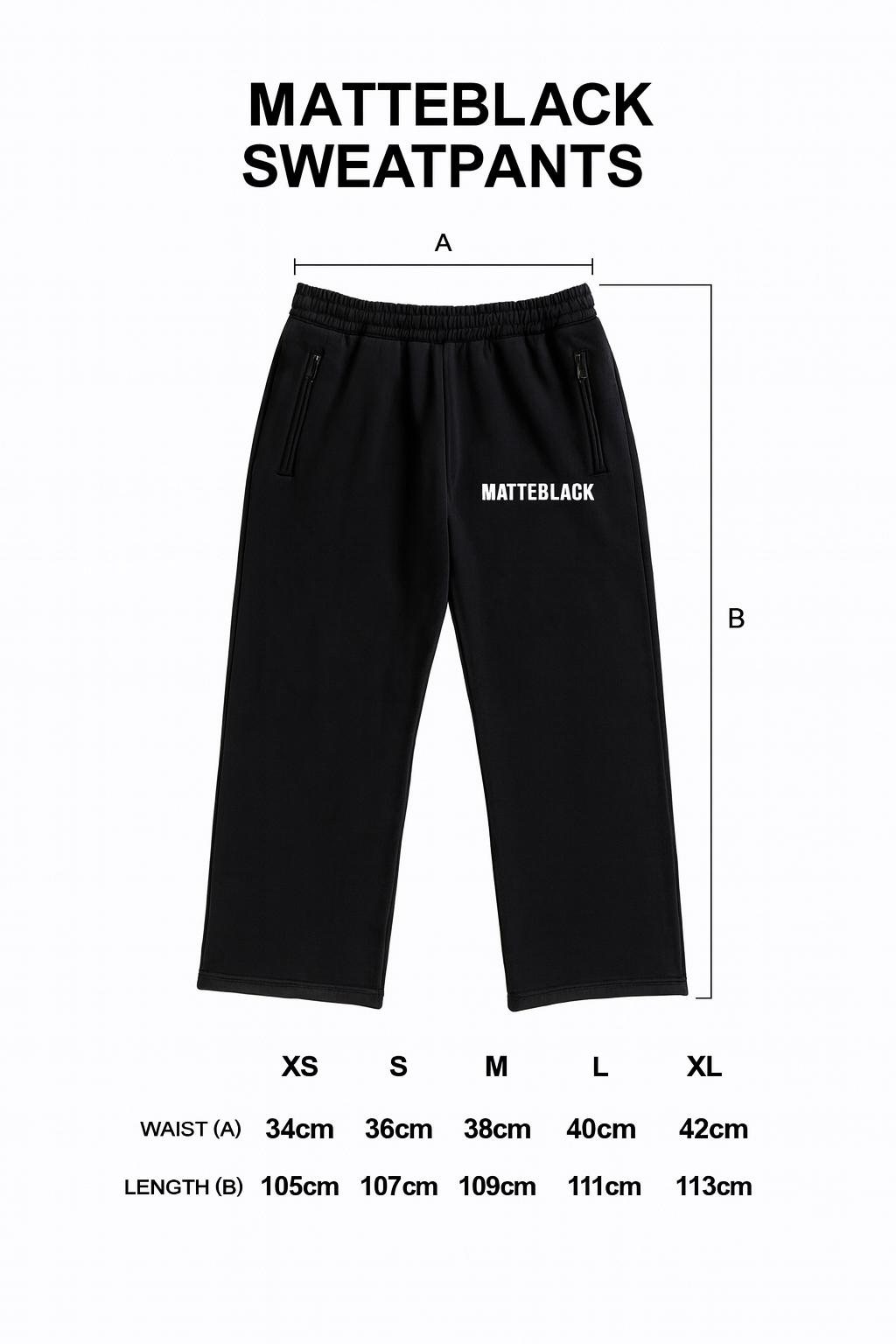 BLACK CORE SWEATPANTS