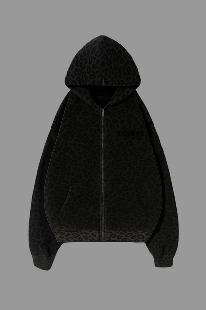 LEOPARD PRINT ZIP UP